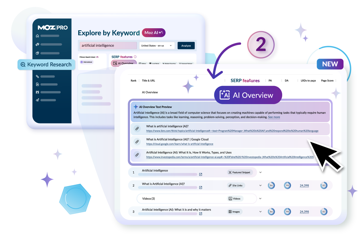 Moz AI Overviews Step 2
