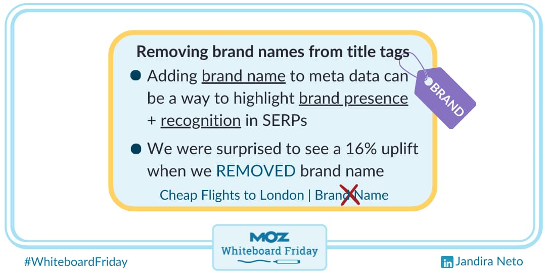 Removing brand names from title tags