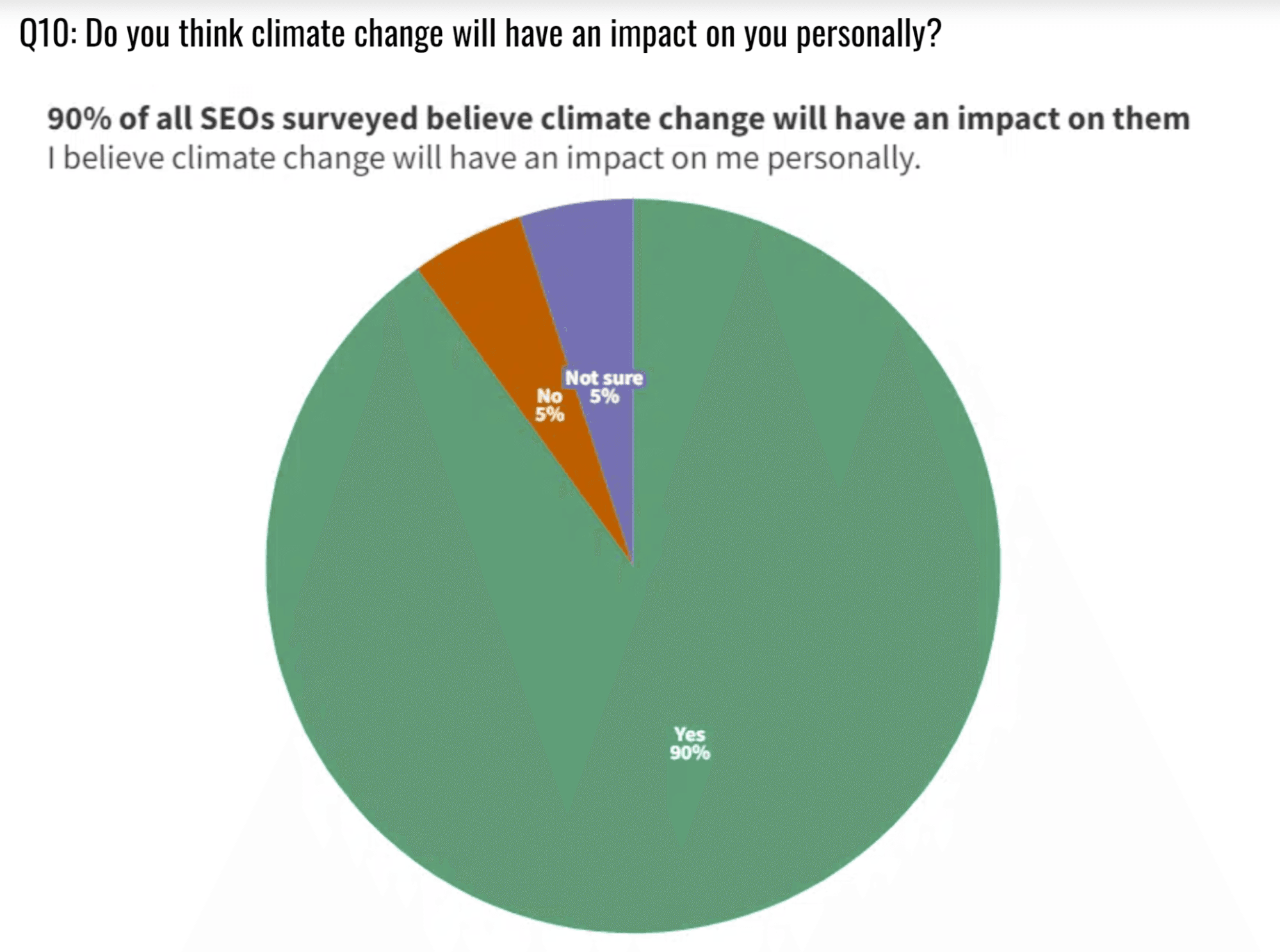 90% of SEOs believe climate change will impact them