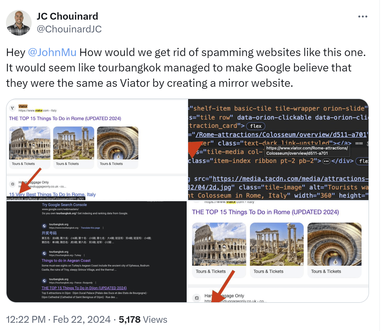 A representative from Trip Advisor reports this mirror site issue to a Google rep