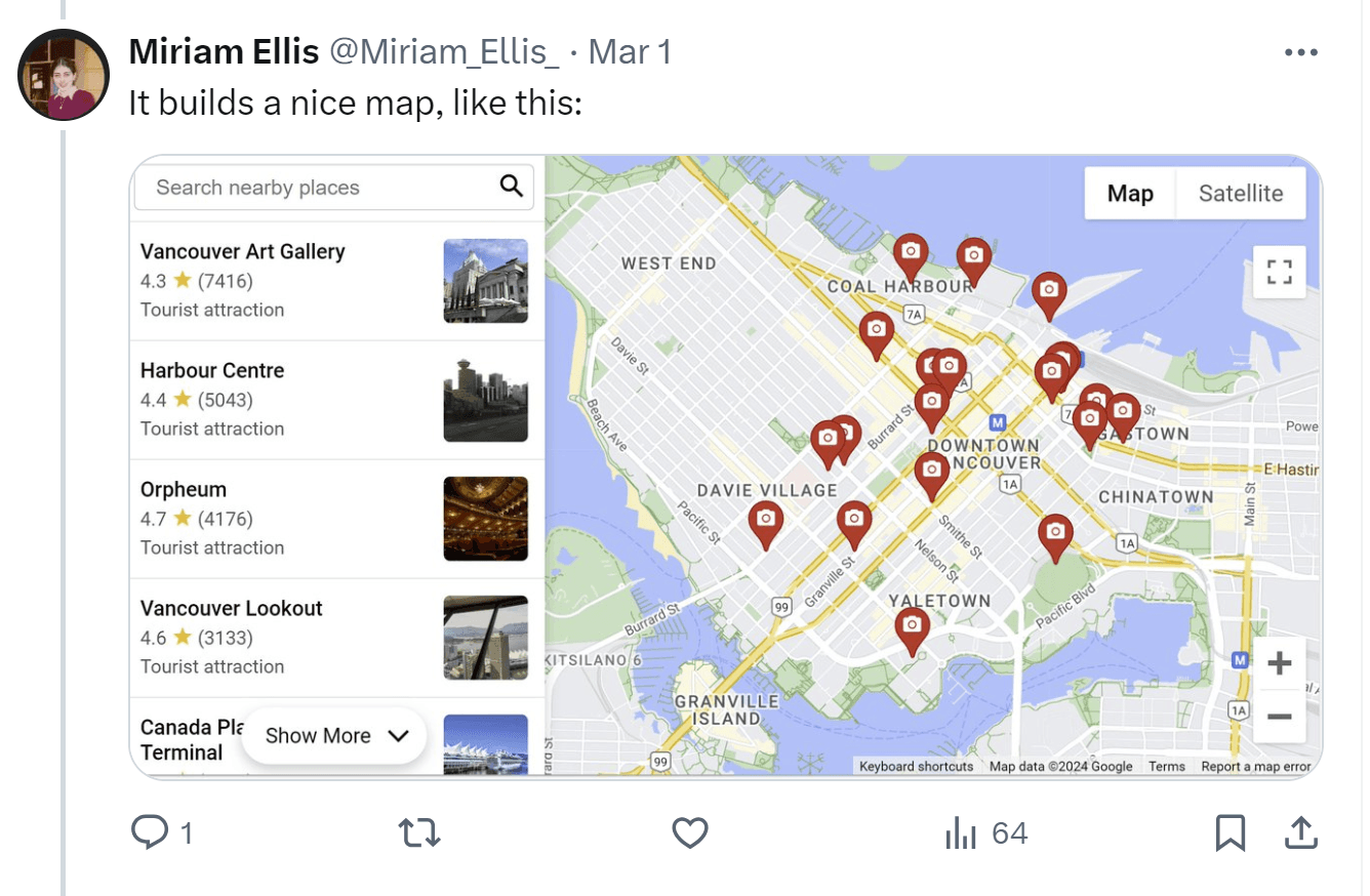 A screenshot of the new custom amenity maps you can build via a new features of the New Merchant Experience dashboard.