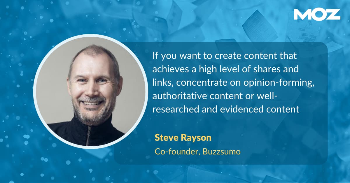 Quote from Steve Rayson on content marketing