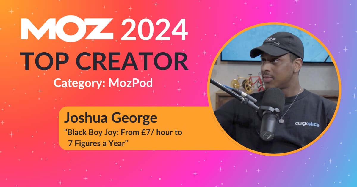 Joshua George Moz Top Creator 2024