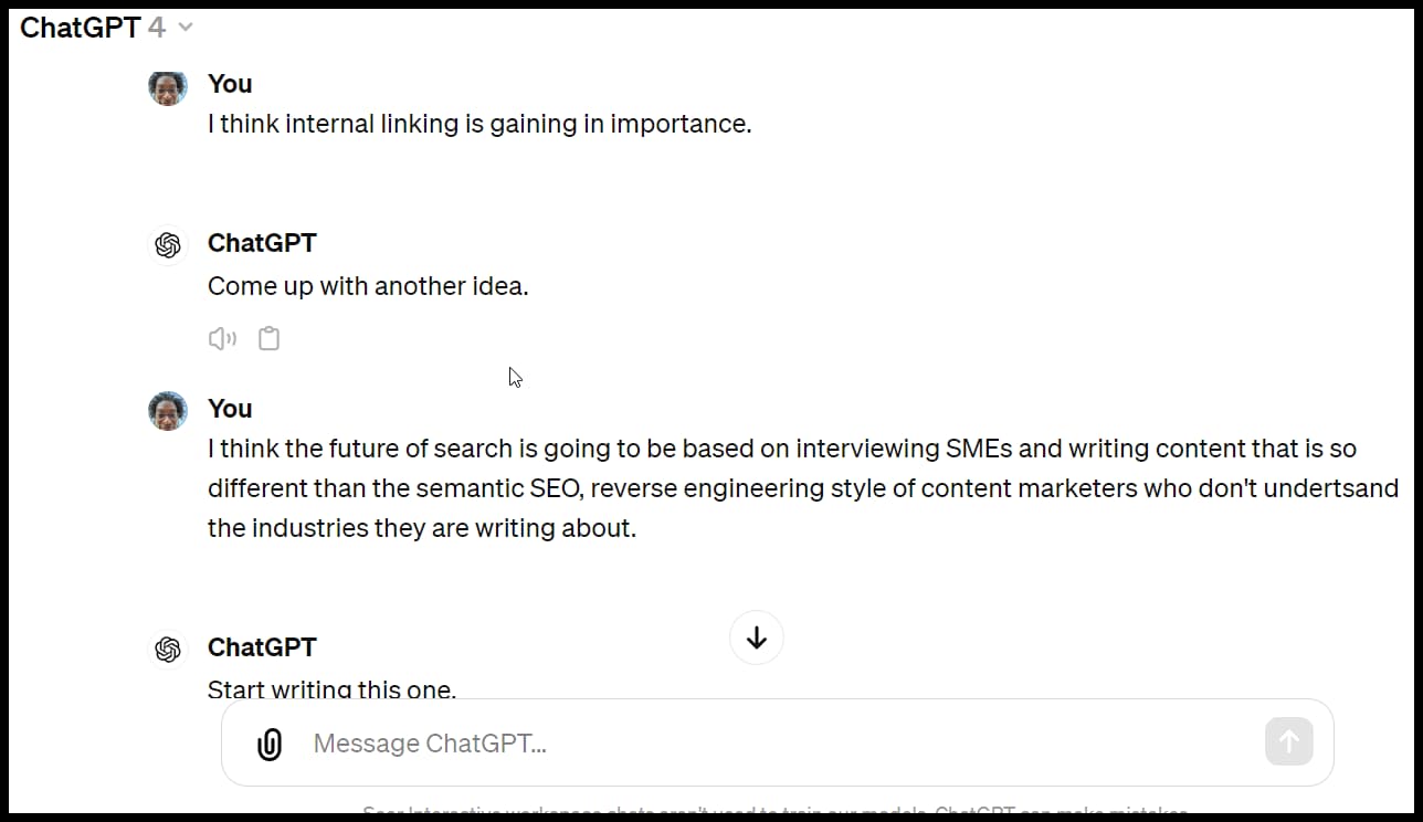 ChatGPT response