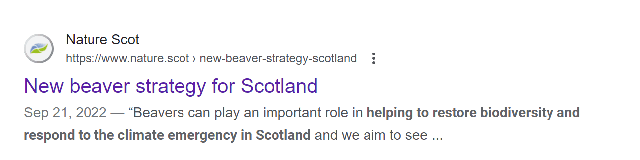 Google can pull text from the page to generate a meta description instead of displaying the description provided by the site owner, as shown in this live example of the SERPs