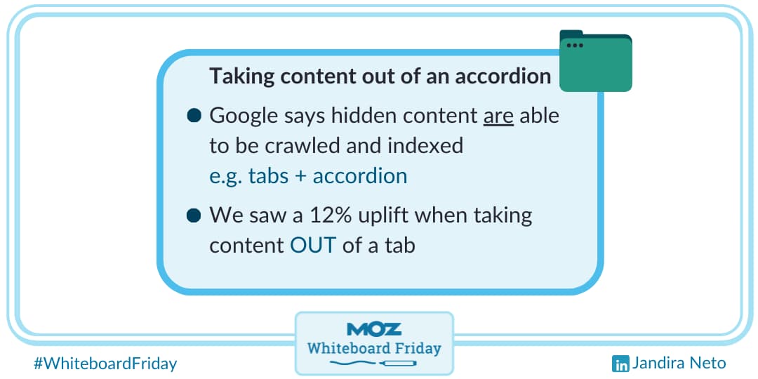 Taking content out of an accordion