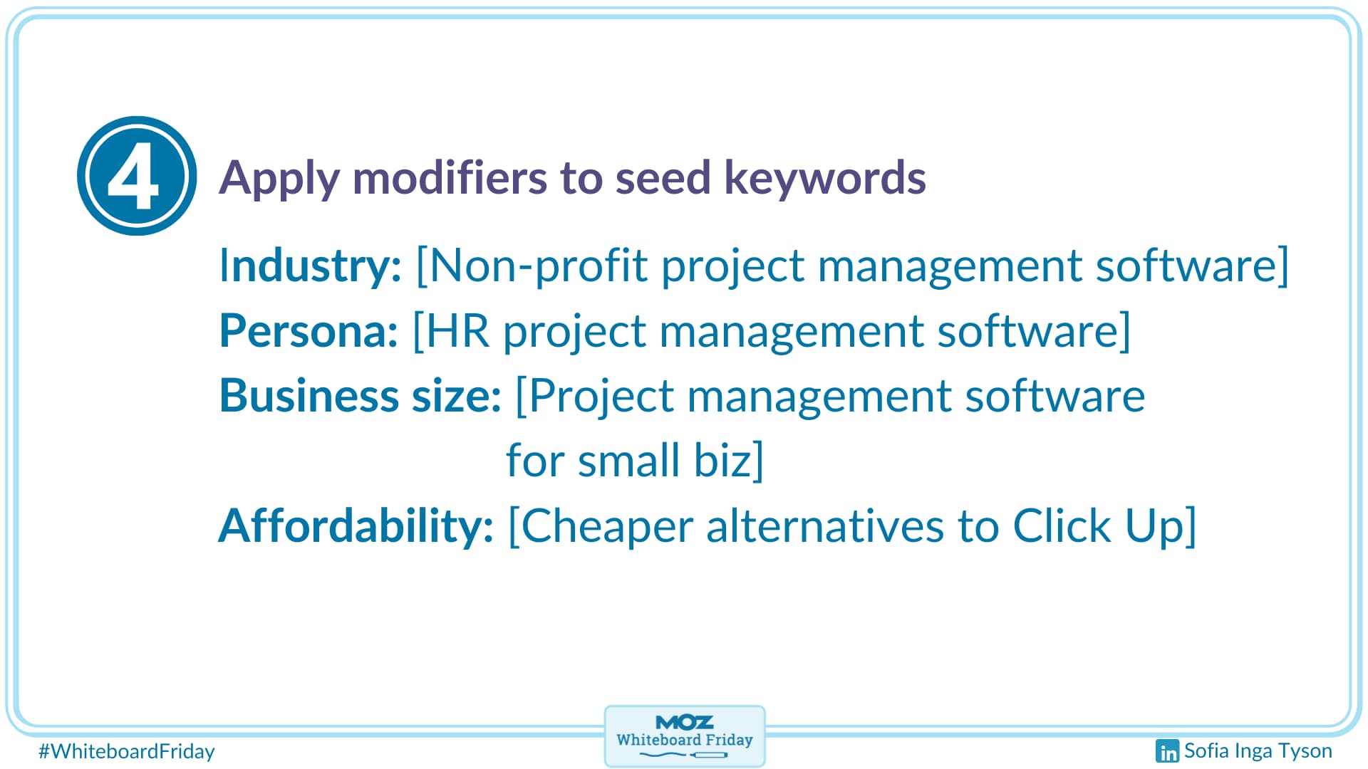 Apply modifiers to seed keywords