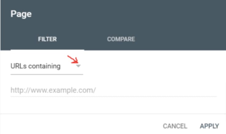 Google Search Console custom filter