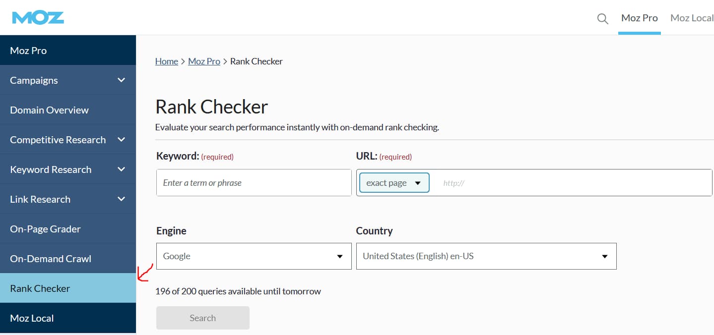 Moz Rank Checker