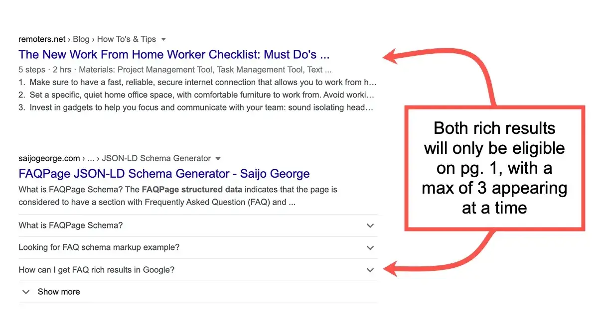 FAQ and How-to Schema Rich Results Only