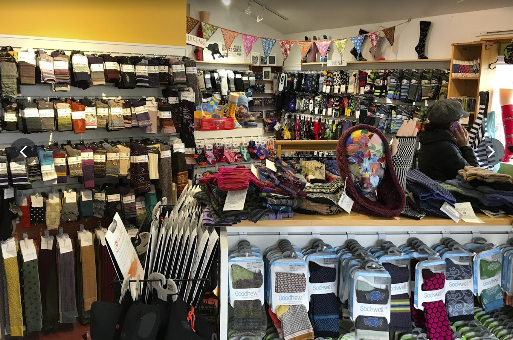 View of multiple shelves of inventory
