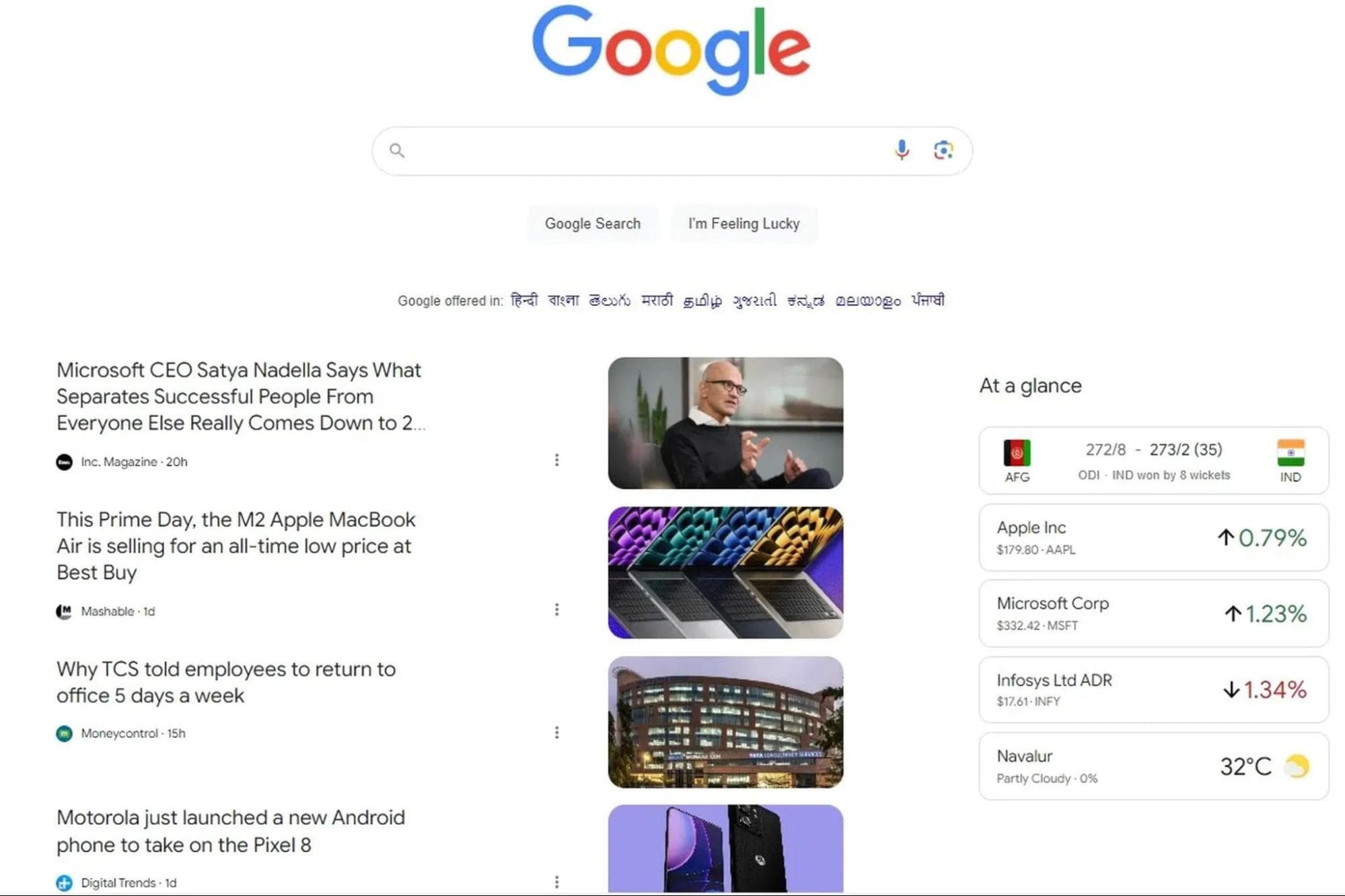 Screenshot of the Discover’s desktop test