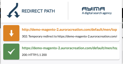 302 redirect path.