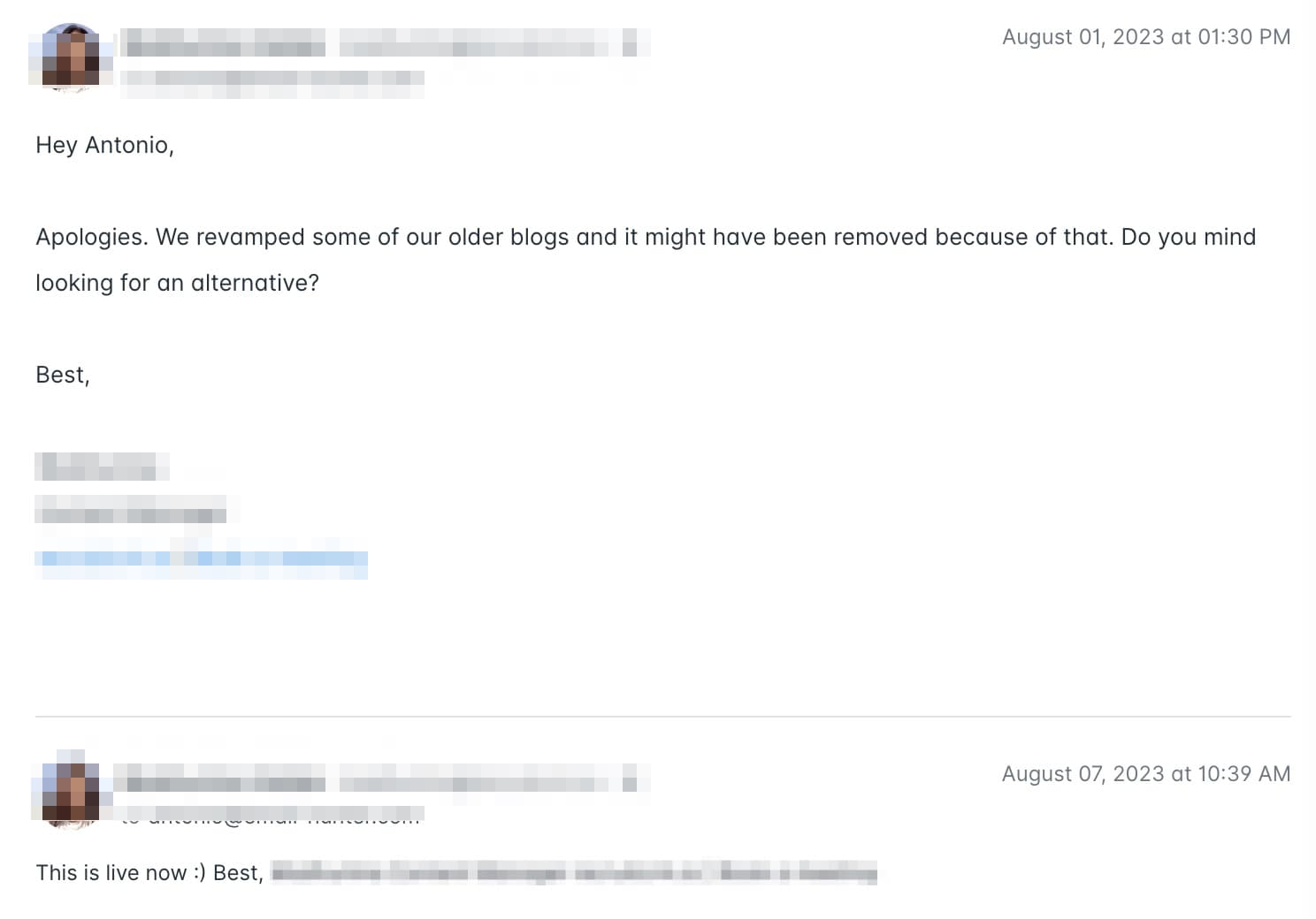 Response sample #1