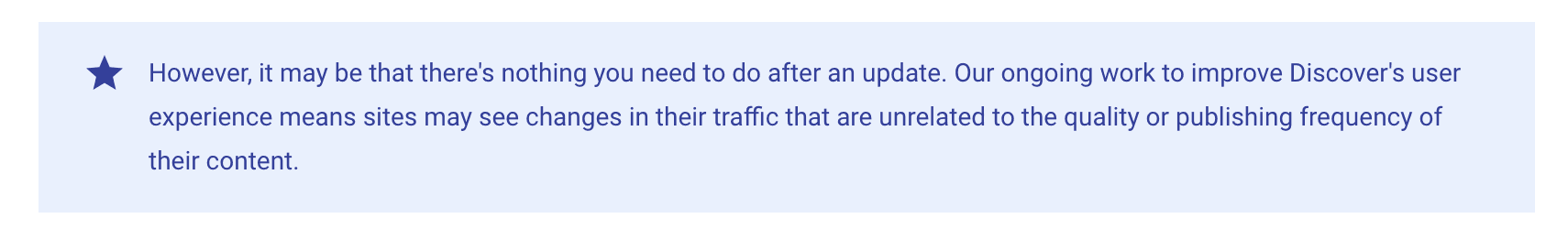Screenshot of “Discover and your website” article by Google Search Central.