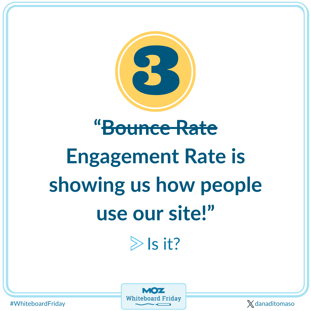 Assumption 3: "Engagement rate is showing us how people use our site!"