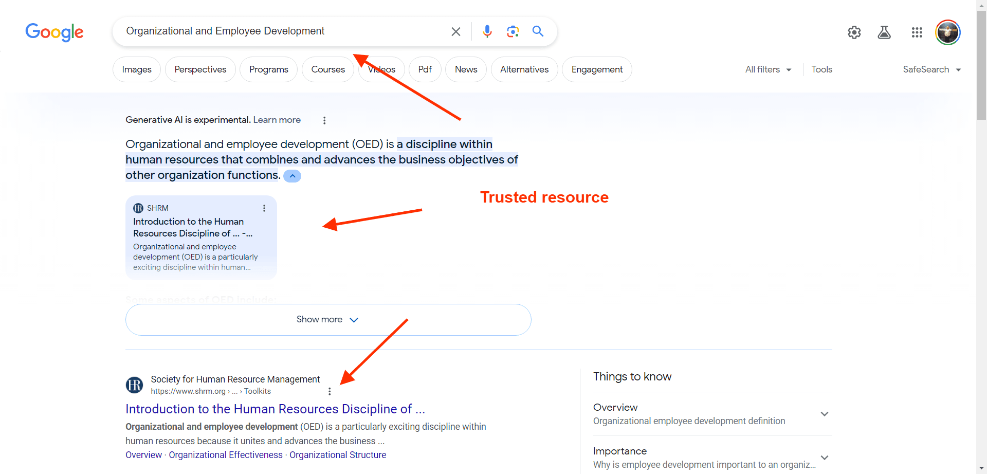 Employee Development-SGE-search-result-example
