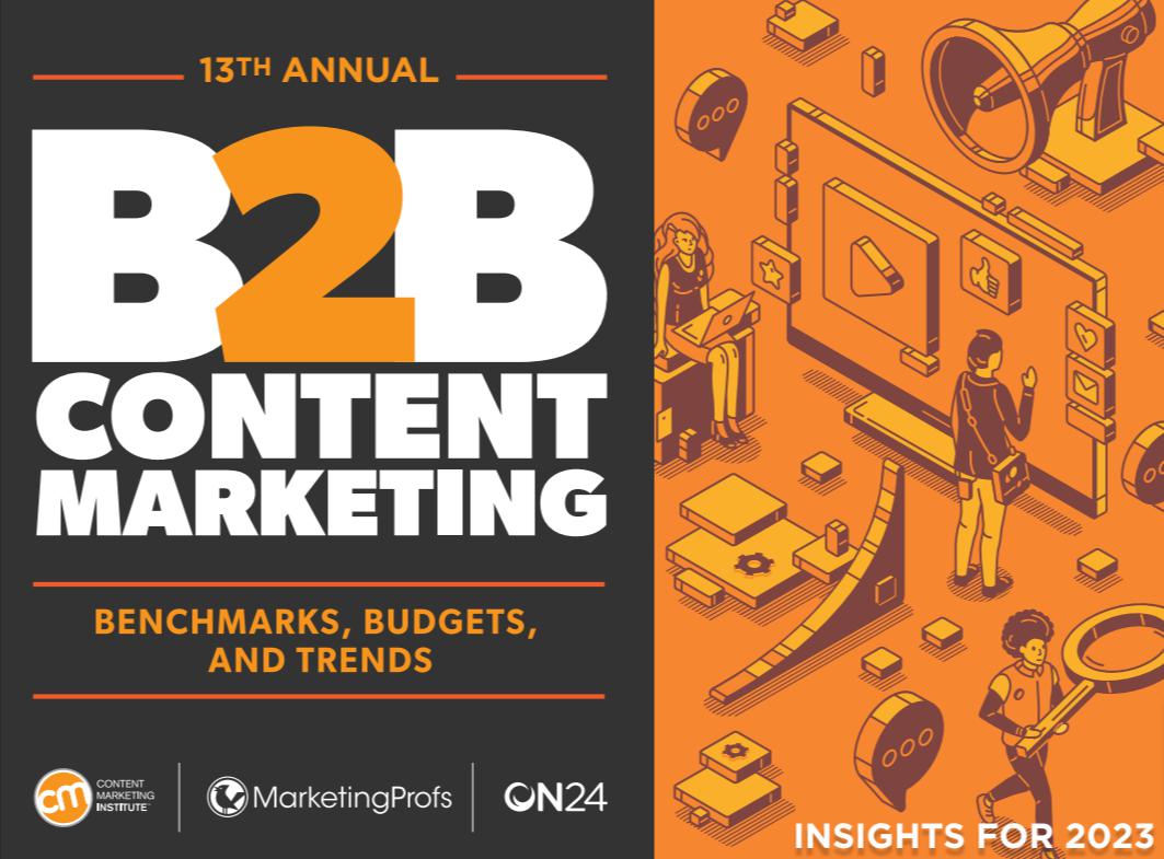 A screenshot of Content Marketing Institute's 13th Annual B2B Content Marketing report.