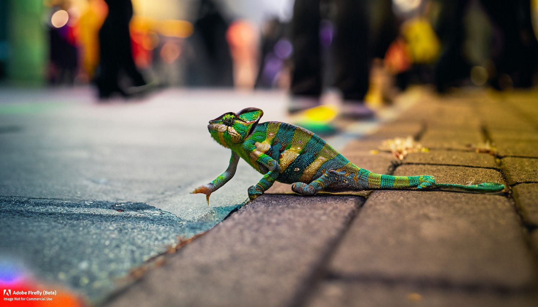 Image of Chameleon made from Adobe Firefly