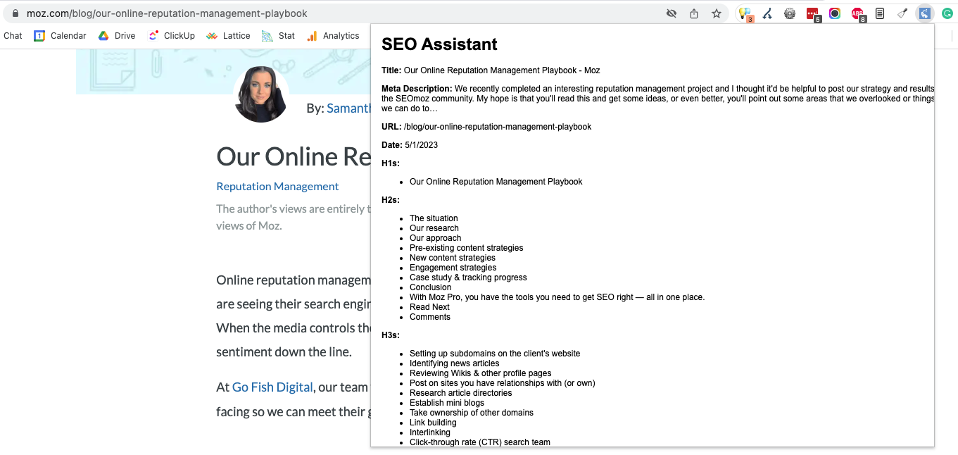 Creating a custom SEO extension using ChatGPT