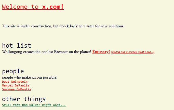 original domain of X.com