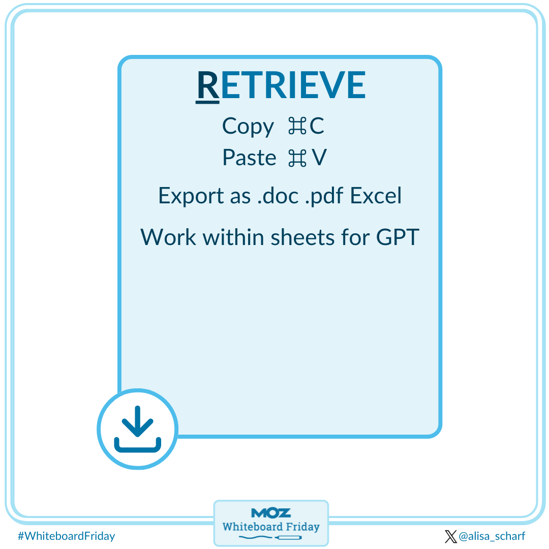 The third step of the PARS framework is to 'Retrieve'