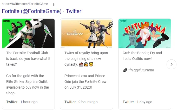 Twitter's unique carousel-style format