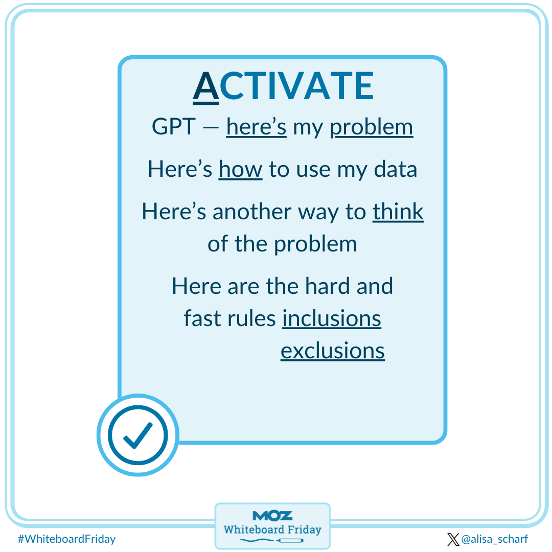 The second step of the PARS framework is 'Activate'