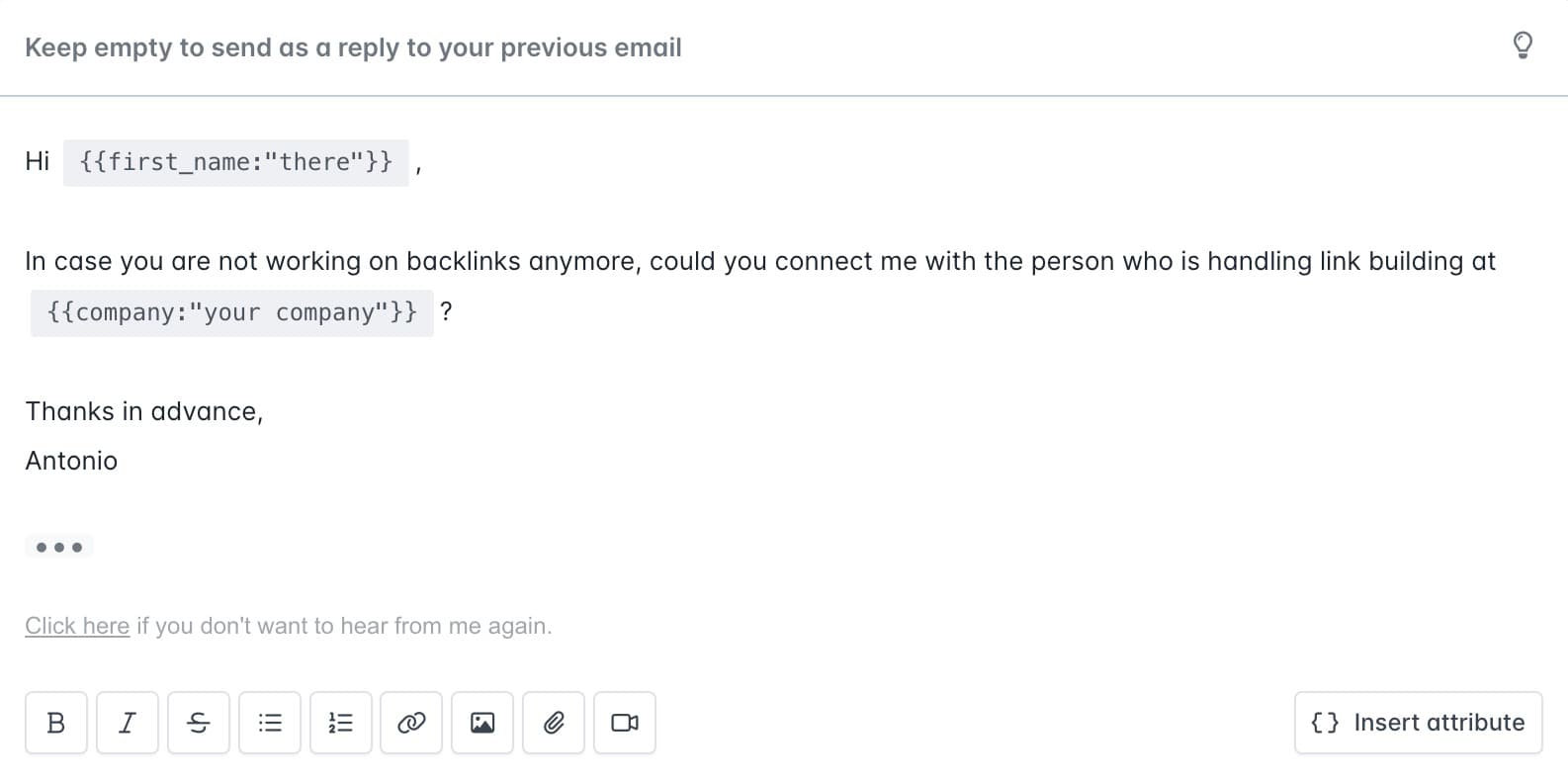 Second follow-up example