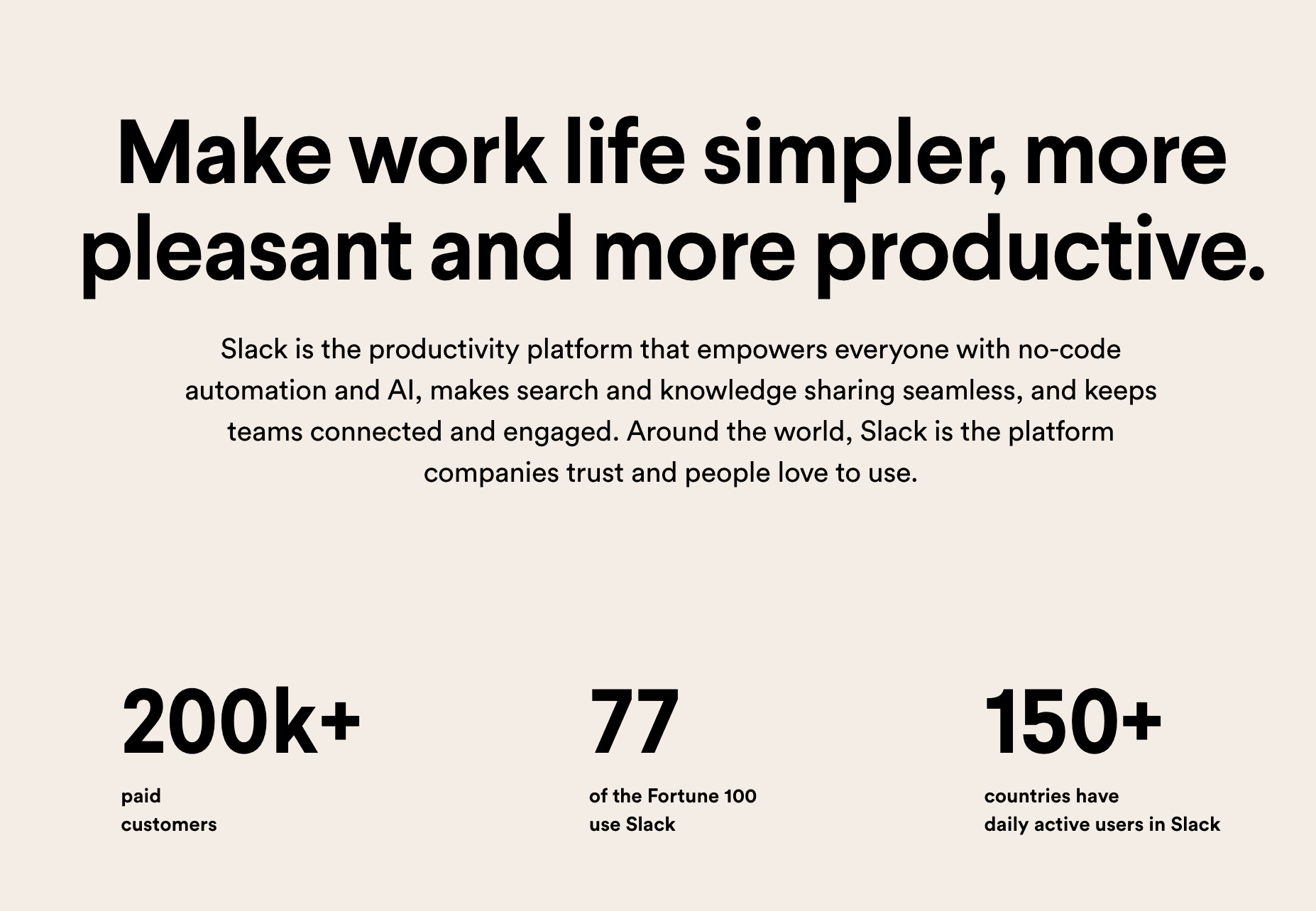Slack About page