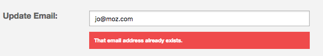 If you see the error that the email already exists it means this email is already associated with a outdoorsrank.com account.