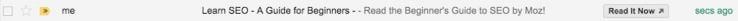 email markup result